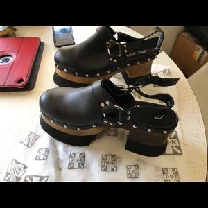 T.U.K. Woodie Platform Clogs - Never Worn!